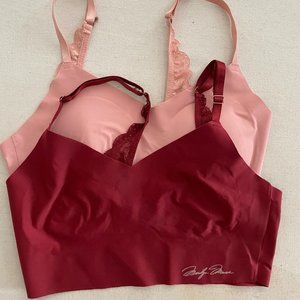 Marilyn Monroe Wireless Bras, Adjustable Straps |Dusty Rose & Rust| Size S, USED